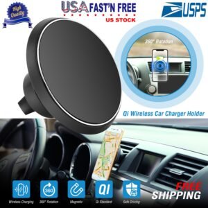Qi Wireless Car Charger Magnetic Car Phone Charger 5W Charging Pad Air Vent Phone Mount Holder for iPhone XS MAX XR Galaxy S10 S9 Tablet GPS Device - Image 2