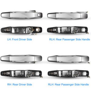 iMounTEK 4pcs Chrome Outer Handles Outside Exterior Door Handles Front Rear for Chevy Pickup Truck 2007-2013 Suburban Sierra Silverado Escalade Cadill - Image 3