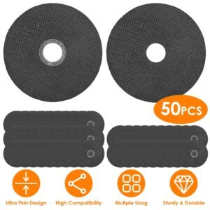 50 Pack 4.5" x 0.04" x 7/8" Cut Off Wheels Metal Stainless Steel Cutting Discs Grinding Discs for Angle Grinder Handheld Grinder Die Grinder - Image 3