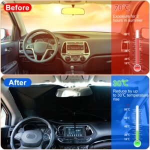 Car Sunshade Umbrella Foldable Sun Visor Protector Car Windshield Reflector Umbrella - Image 9