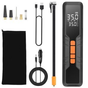 150PSI Portable Tire Inflator Cordless Digital Air Compressor Compact Air Pump with 5 Inflation Modes 3 Light Modes Emergency Power Bank - Image 2