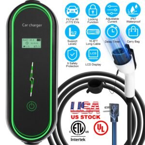 Level2 EV Charger Portable Electric Vehicle Charging Station with NEMA 6-20P Plug?Carry Bag Fit For All J1772 EV and Hybrid Vehicles for Home and Outd - Image 6