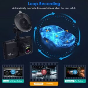 1080P Car DVR 3in Camera Dash Cam Camcorder Camera Recorder with 100? Angle Loop Recording Motion Detection - Image 5