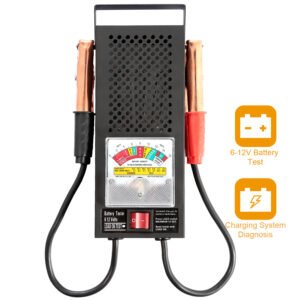 Battery Load Tester 6-12V 100A Battery Tester with Heavy Duty Insulated Copper Clips Carrying Handle for Automotive Repair - Image 3