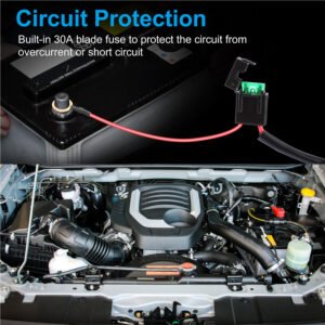 LED Light Bar Wiring Harness Kit 280W 12V 40A Power Relay Fuse On/Off Switch 10ft Length Universal Fitment Light Bar Accessories - Image 8