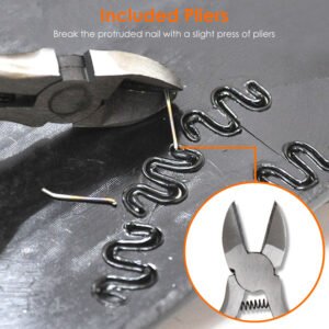 70W Plastic Welder Car Bumper Repair Kit Hot Stapler Welding Gun Plastic Repair Machine Soldering Tool with 200 Staples Pliers Cutter - Image 9