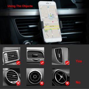 Car Phone Mount Universal 360? Rotation Phone Holder Air Vent Car Phone Mount Stand for iPhone XS/XS Max/XS/X Galaxy S10/S9+/S8 Google Huawei - Image 7