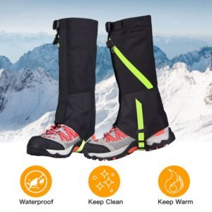 Leg Gaiters Waterproof Snow Boot Gaiters Snow Legging Shoe Gaiters Leg Cover for Walking Hunting Mountain Climbing Snowshoeing - Image 4