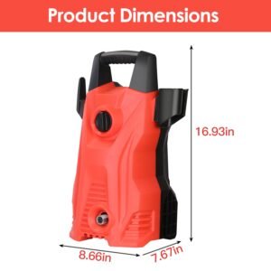 Electric High Pressure Washer 1740PSI Max 2.6GPM Powerful Car Washer Pressure Cleaner with Adjustable Spray Nozzle Soap Dispenser IPX5 Waterproof for - Image 9