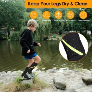 Leg Gaiters Waterproof Snow Boot Gaiters Snow Legging Shoe Gaiters Leg Cover for Walking Hunting Mountain Climbing Snowshoeing - Image 9