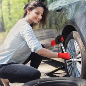 Telescoping Lug Wrench Extendable Tire Wheel Nut Wrench with CR-V Sockets 17mm/19mm/21mm/23mm Free Work Gloves - Image 9