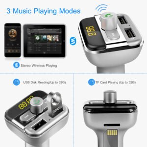 Car Wireless FM Transmitter 3.4A Dual USB Charge Hands-free Call Car MP3 Player TF Card USB Disk Reading - Image 2