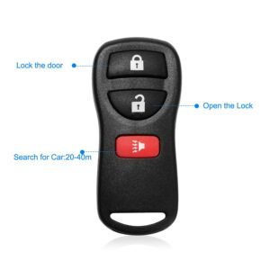 2 Keyless Entry Car Key Remote Key Fob Case Button Pad Replacement for Nissan KBRASTU15 315MHZ - Image 3