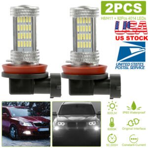 2PCS 800lm H8/H9/ H11 LED Fog DRL Light Bulb IP65 Water-Resistant 360? Beam Angle 6000K White - Image 4
