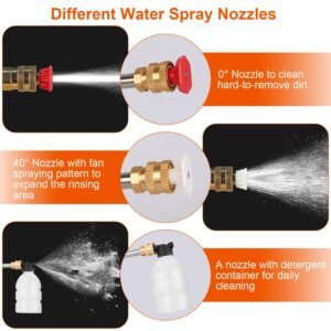 Cordless Pressure Washer Portable Electric Power Washer High Pressure Water Sprayer 363PSI Car Washer Cleaner with 12000mAh 48V Rechargeable Battery a - Image 10