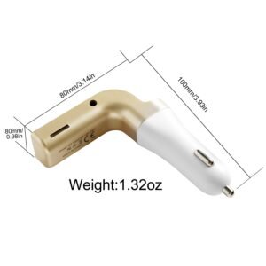 Car Wireless FM Transmitter USB Charger Hands-free Call MP3 Player TF Card Reading Aux-in LCD Display - Image 5
