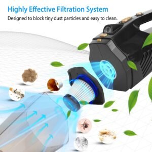 Handheld Cordless Car Vacuum Cleaner 120W 8000PA DC 12V Car Auto Home Duster Wet Dry Powerful Suction with Accessory Kit - Image 7
