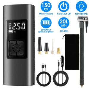 150PSI Cordless Car Tire Pump 6000mAh Rechargeable Tire Inflator Portable Air Compressor for Car Bike Motorcycle Ball - Image 3