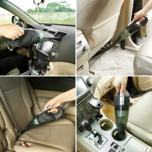 Car Handheld Vacuum Cleaner Cordless Rechargeable Hand Vacuum Portable Strong Suction Vacuum w/ Hose Nuzzle Brush For Dust Pet Hair - Image 13