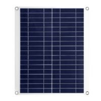 Outdoor Solar Panel 12V 25W Car Battery Charger IP68 Waterproof w/ 3.0A Dual USB Charging Clip Line For RV Car Boat