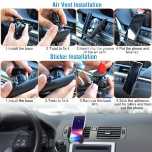 Universal Car Air Vent Phone Mount Car Phone Holder Bracket Cradle Dashboard Car Phone Stand with Strong Vent Clip - Image 11