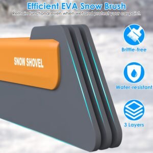 3 In 1 Car Snow Removal Shovel with Lights Car Snow Removal Tool Telescopic Windshield Ice Scraper Snow Brush Shovel - Image 12