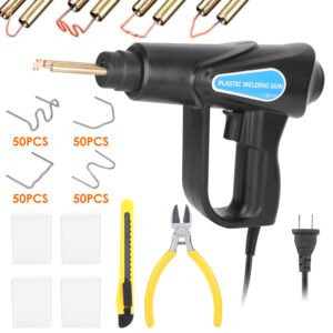 70W Plastic Welder Car Bumper Repair Kit Hot Stapler Welding Gun Plastic Repair Machine Soldering Tool with 200 Staples Pliers Cutter - Image 3