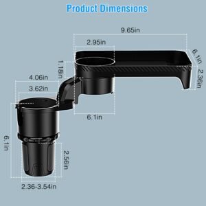 Car Cup Holder Tray?360? Rotating Car Bottle Holder Expander Adapter Multifunctional Water Cup Mount Stand with Detachable Tray - Image 7