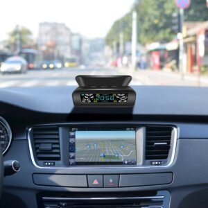 Wireless Solar Car Tire Pressure Monitoring System Auto Tire Pressure Monitor with Built-in Sensors Temperature Alarm for Car SUV Sedan RV - Image 11