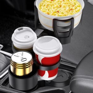 4 In 1 Car Cup Holder Expander Adapter Multifunctional Water Cup Mount Stand 360? Rotating Drink Bottle Organizer with Adjustable Base - Image 14