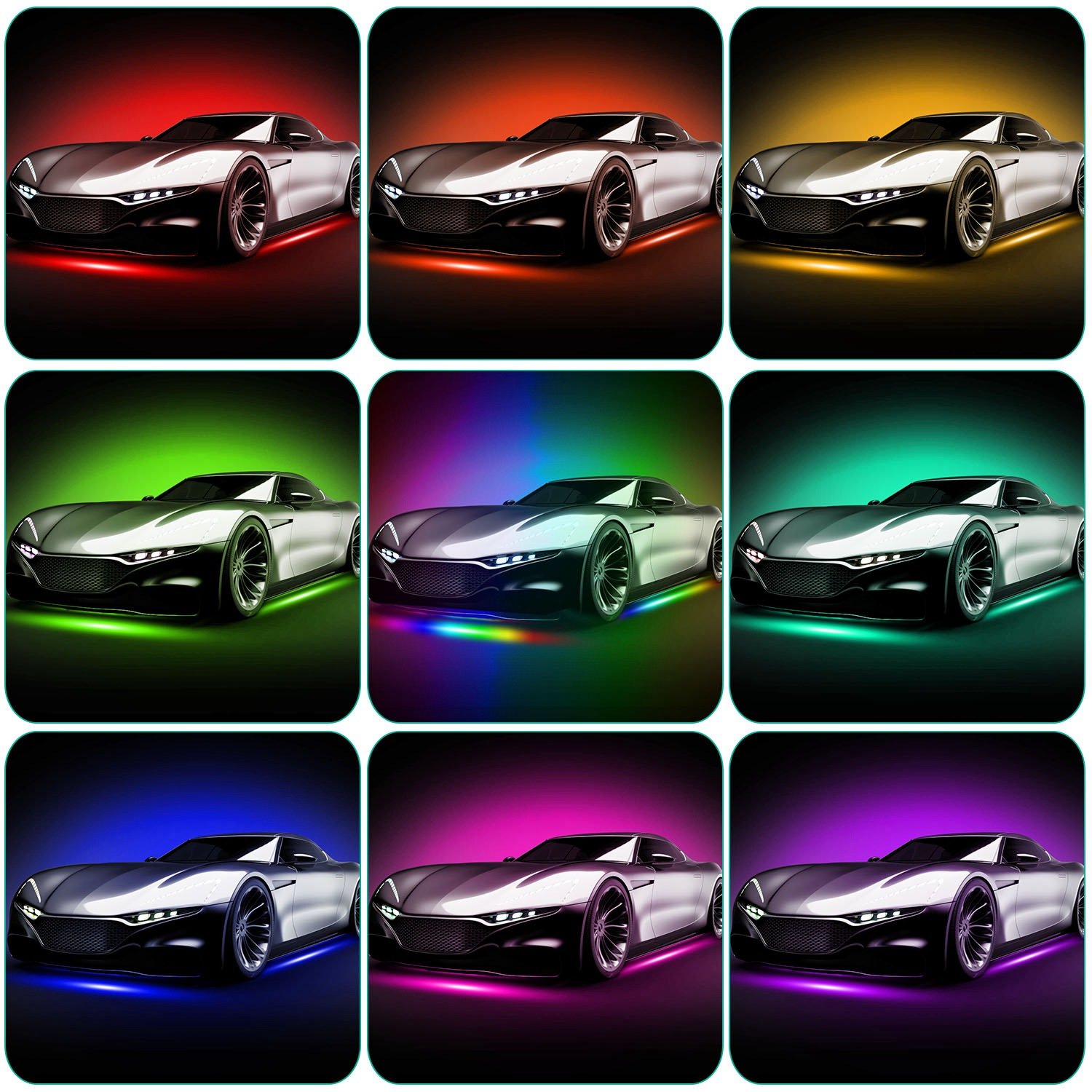 Waterproof RGB Underglow LED Strip Remote App Control Car Underbody Light Music Control Exterior Underbody Lights DC 12V - Image 12