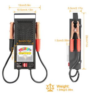 Battery Load Tester 6-12V 100A Battery Tester with Heavy Duty Insulated Copper Clips Carrying Handle for Automotive Repair - Image 12