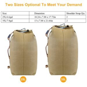 Canvas Backpack Outdoors 25L Travel Laptop Bag Camping Hiking Tactical Military Sport Bags - Image 12
