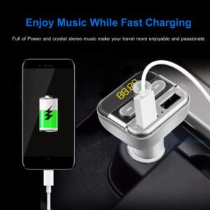 Car Wireless FM Transmitter 3.4A Dual USB Charge Hands-free Call Car MP3 Player TF Card USB Disk Reading - Image 5