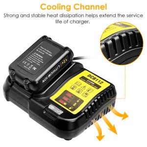 Rapid Charger Replacement Fit for Dewalt 10.8-20V Battery DCB107 DCB101 DCB200 DCB205 - Image 9