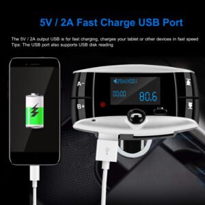 Car Wireless FM Transmitter USB Charger Hands-free Call MP3 Player SD Card Reading Aux-in LED Display Remote Controller - Image 10