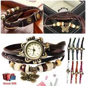 Vintage Women's Watch Bohemian Handmade Leather Watch Quartz Wrist Watch Fashion - Image 11