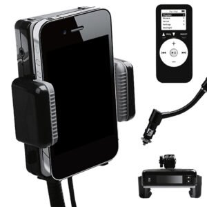 FM Transmitter Hands-free Car Charger W/ Remote Control Phone Stand 3.5 mm Headphone Jack Gooseneck Holder Fit For Smart Phone iPod MP3 - Image 7