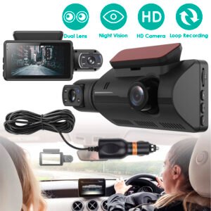 Dual Lens Car DVR Dash Cam Video Recorder 720P Front Inside Camera Loop Recording Night Vision Driving Vehicle Recorder - Image 4