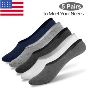 No Show Socks 5 Pairs Breathable Boat Socks Non-slip Low Cut Invisible Socks - Image 12