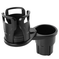 2 In 1 Car Cup Holder Extender Adapter 360? Rotating Dual Cup Mount Organizer Holder For Most 20 oz Up To 5.9" Coffee Drinking Bottles Key Glass Stora