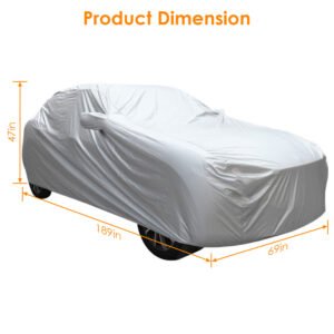 189x69x47in Full Car Cover All Weather UV Protection Automotive Cover 170T Outdoor Universal Full Cover For Sedans Up To 185in - Image 6