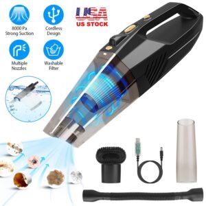 Handheld Cordless Car Vacuum Cleaner 120W 8000PA DC 12V Car Auto Home Duster Wet Dry Powerful Suction with Accessory Kit - Image 2