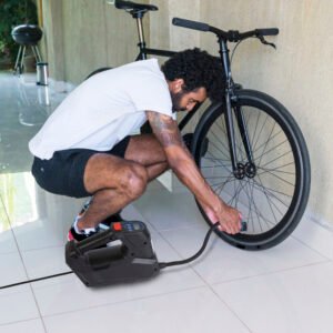 Portable Tire Inflator 120 PSI Maximum 90W Powered Tire Pump with Digital Display LED Light Inflatable Nozzle Needle Fuse Air Compressor for Bikes Mot - Image 13