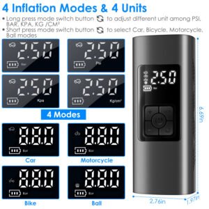 150PSI Cordless Car Tire Pump 6000mAh Rechargeable Tire Inflator Portable Air Compressor for Car Bike Motorcycle Ball - Image 13