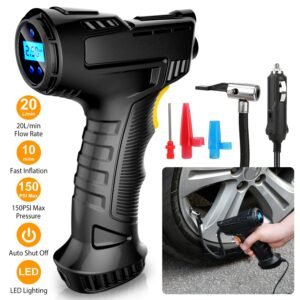 Portable Car Tire Inflator DC 12V Digital Car Air Pump Compressor Electric Air Pump w/LED Light 150PSI - Image 5