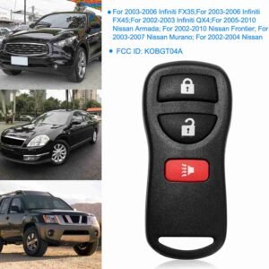 2 Keyless Entry Car Key Remote Key Fob Case Button Pad Replacement for Nissan KBRASTU15 315MHZ - Image 6