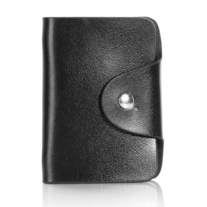 Credit Card Holder Card Organizer Pouch PU Leather Case Snap Closure with 26Pcs Card Slots - Image 2