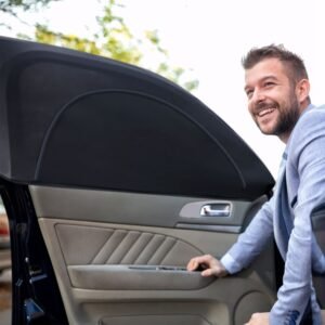 2Pcs Car Front Window Shades Stretchy Car Side Window Screen?Mesh Window Cover?for Car Heat Shading UV Privacy Protection - Image 11