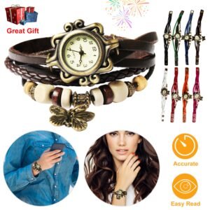 Vintage Women's Watch Bohemian Handmade Leather Watch Quartz Wrist Watch Fashion - Image 7
